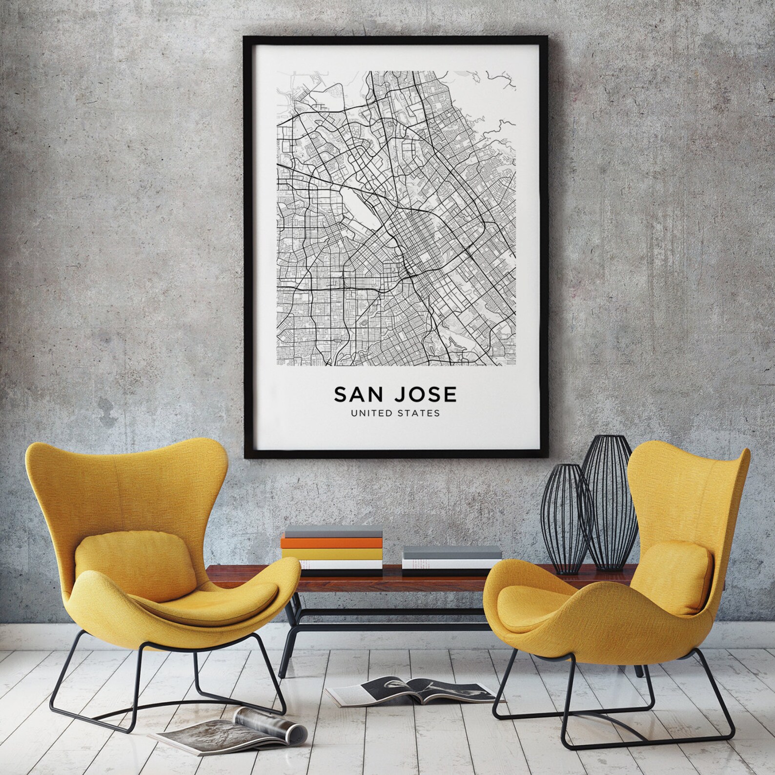 San Jose Map Print San Jose Map Download City Map San Jose - Etsy