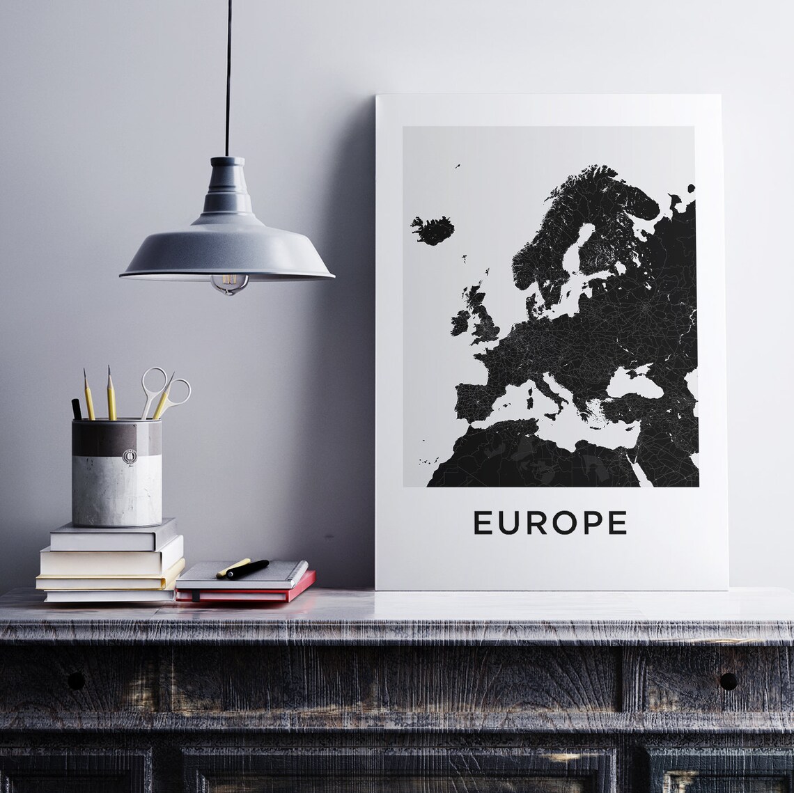 Europe Map Print Europe Map Download Map of Europe Europe Etsy
