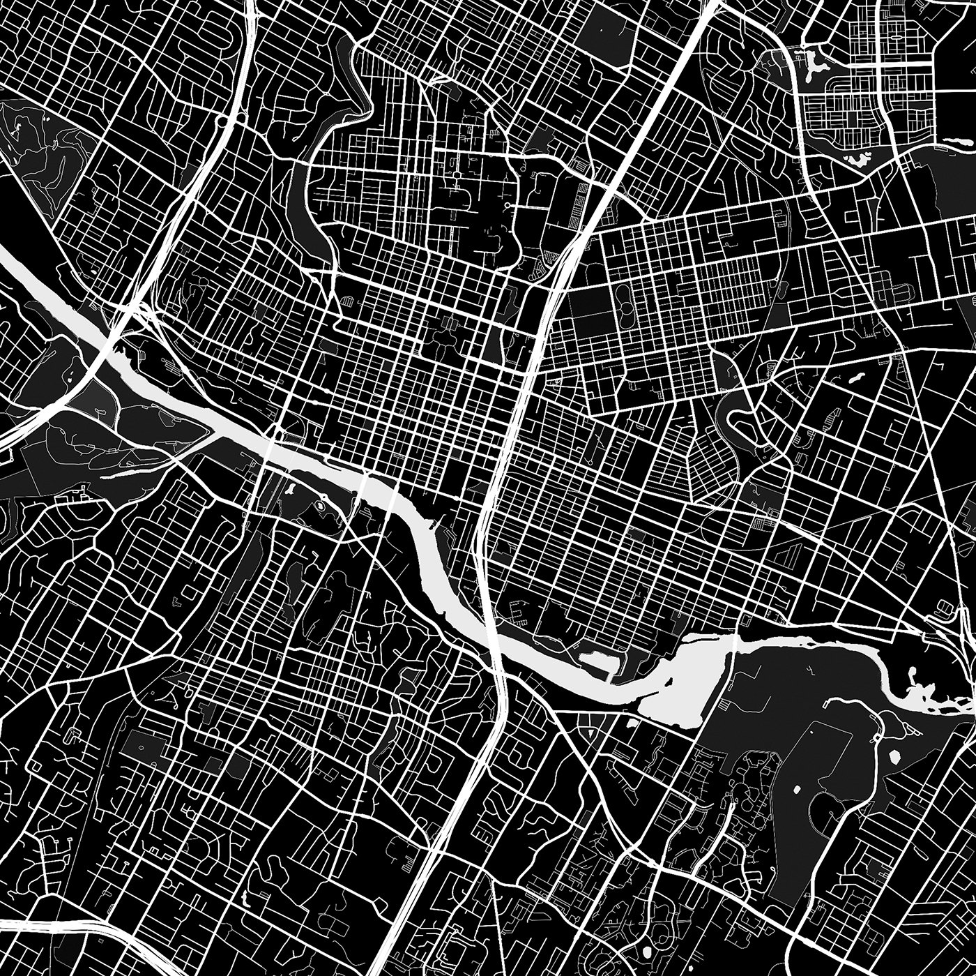 Austin Map Print Austin Map Download City Map Austin Austin Etsy