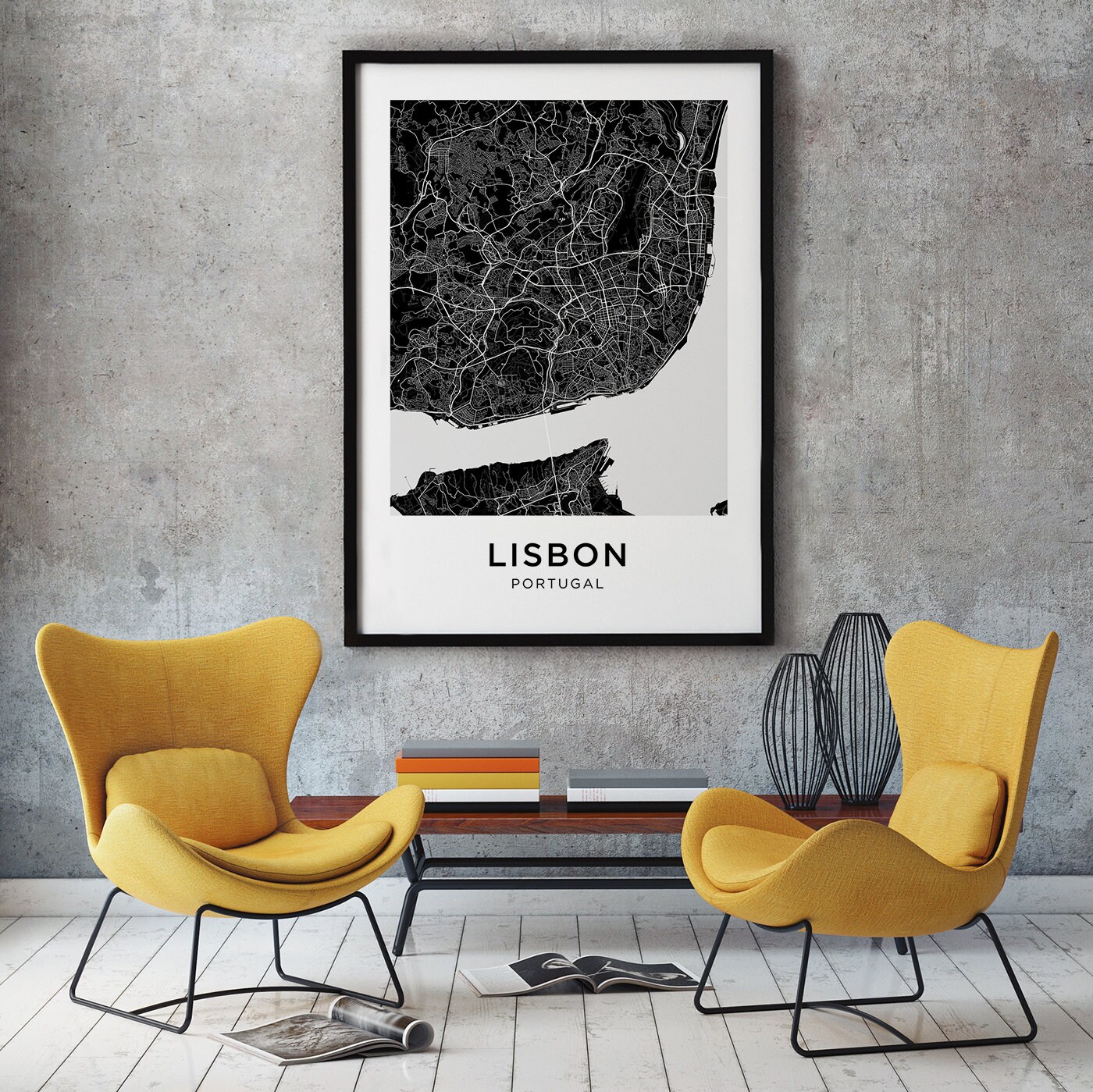 Lisbon Map Print, Lisbon Map Download, City Map Lisbon, Lisbon Street ...