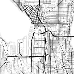 Seattle Map Print, Seattle Map Download, City Map Seattle, Seattle Street Map, Seattle Poster ...