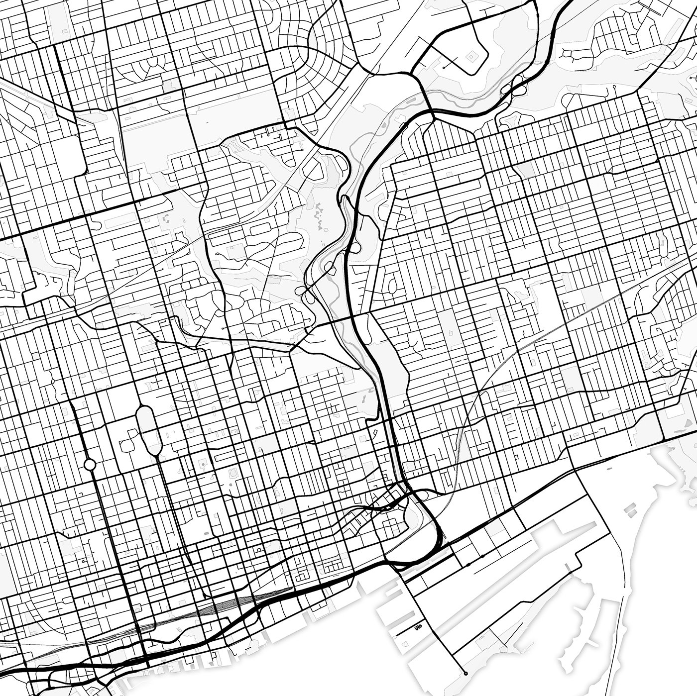 Toronto Map Print, Toronto Map Download, City Map Toronto, Toronto ...