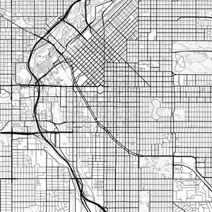 Denver Map Print Denver Map Download City Map Denver Denver - Etsy