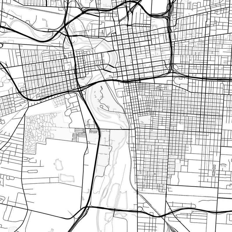 Columbus Map Print Columbus Map Download City Map Columbus - Etsy