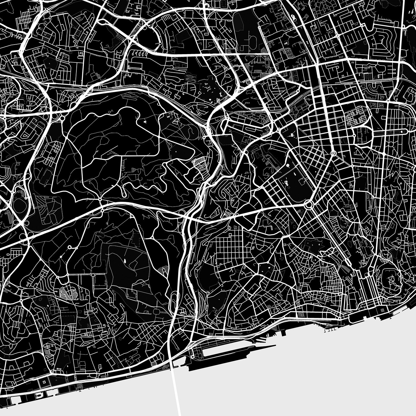 Lisbon Map Print, Lisbon Map Download, City Map Lisbon, Lisbon Street ...