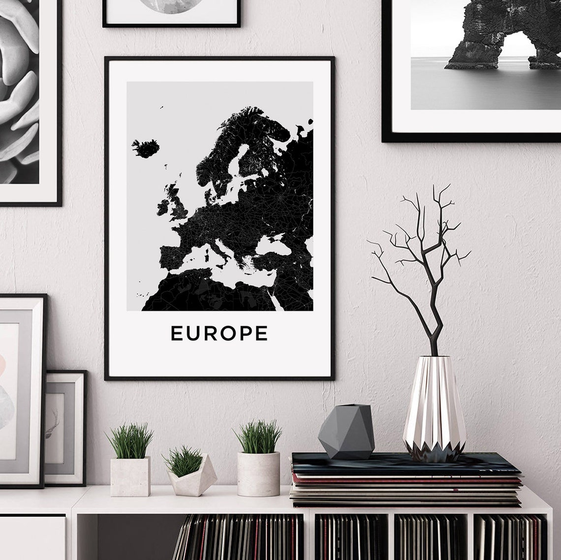 Europe Map Print Europe Map Download Map of Europe Europe Etsy