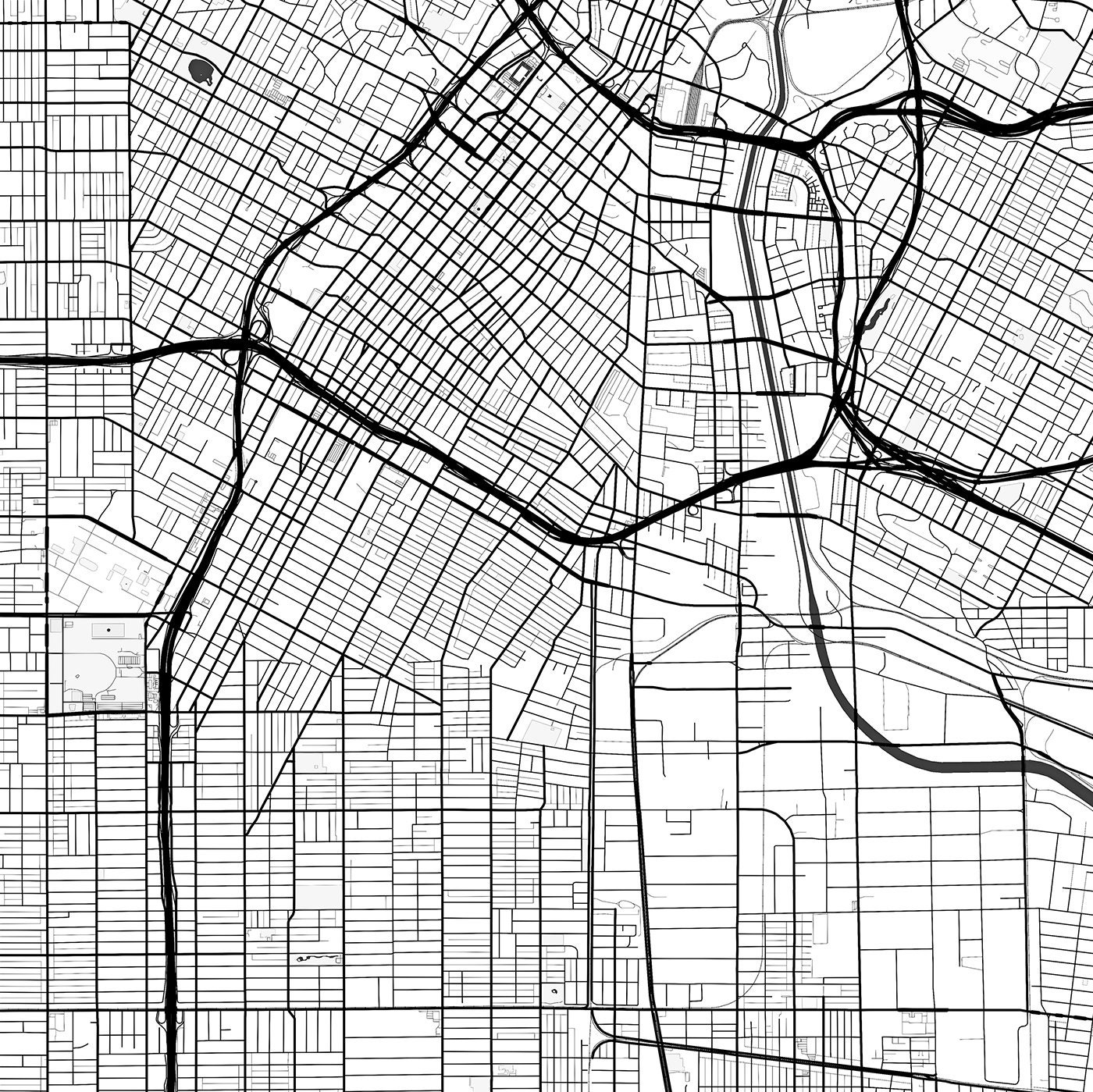 Los Angeles Map Print, Los Angeles Map Download, City Map Los Angeles, Los Angeles Street Map ...