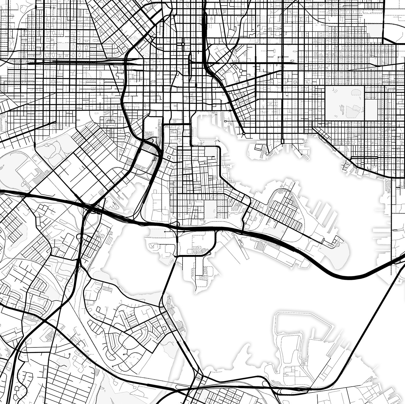 Baltimore Map Print, Baltimore Map Download, City Map Baltimore ...