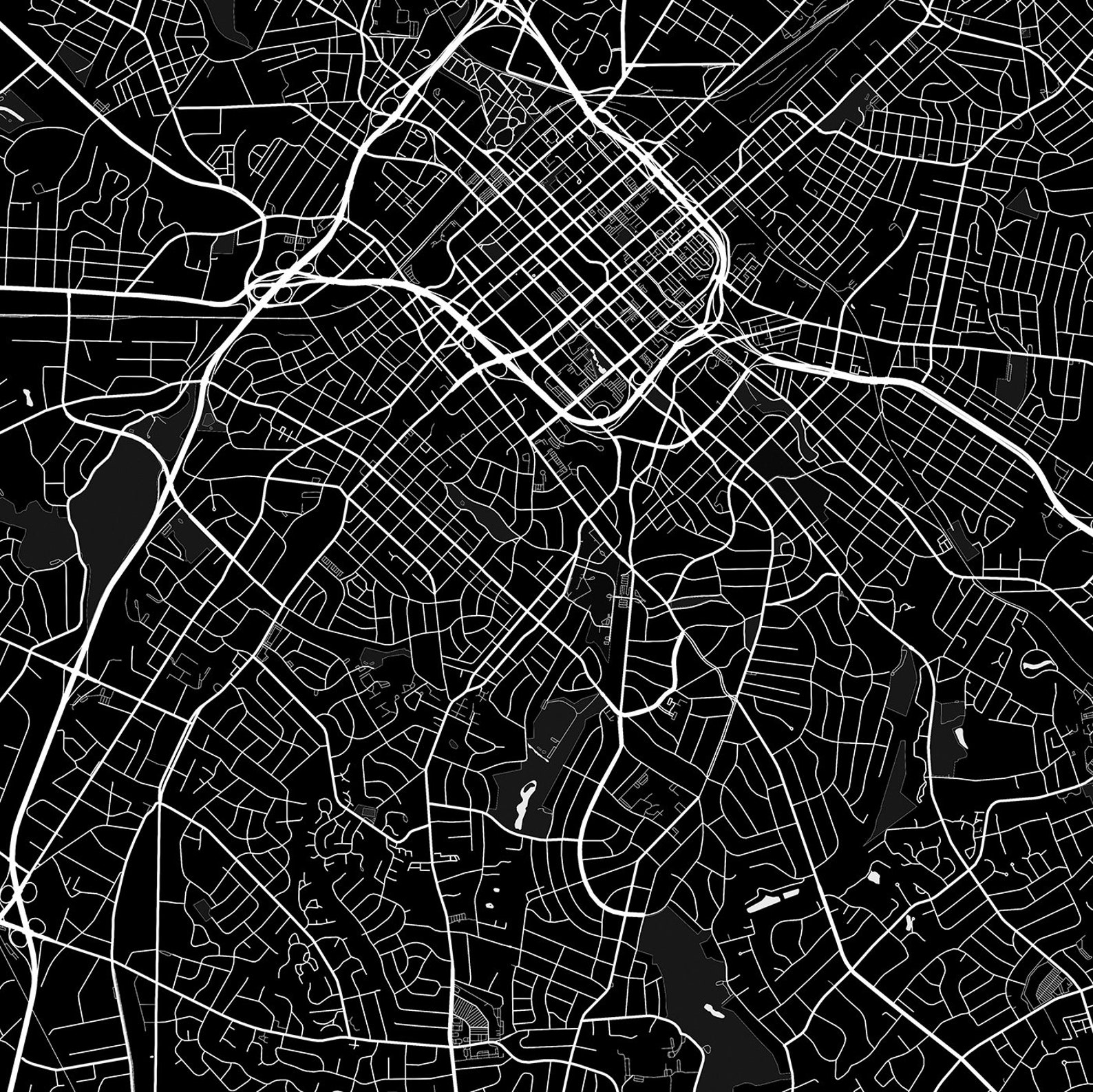 Charlotte Map Print, Charlotte Map Download, City Map Charlotte