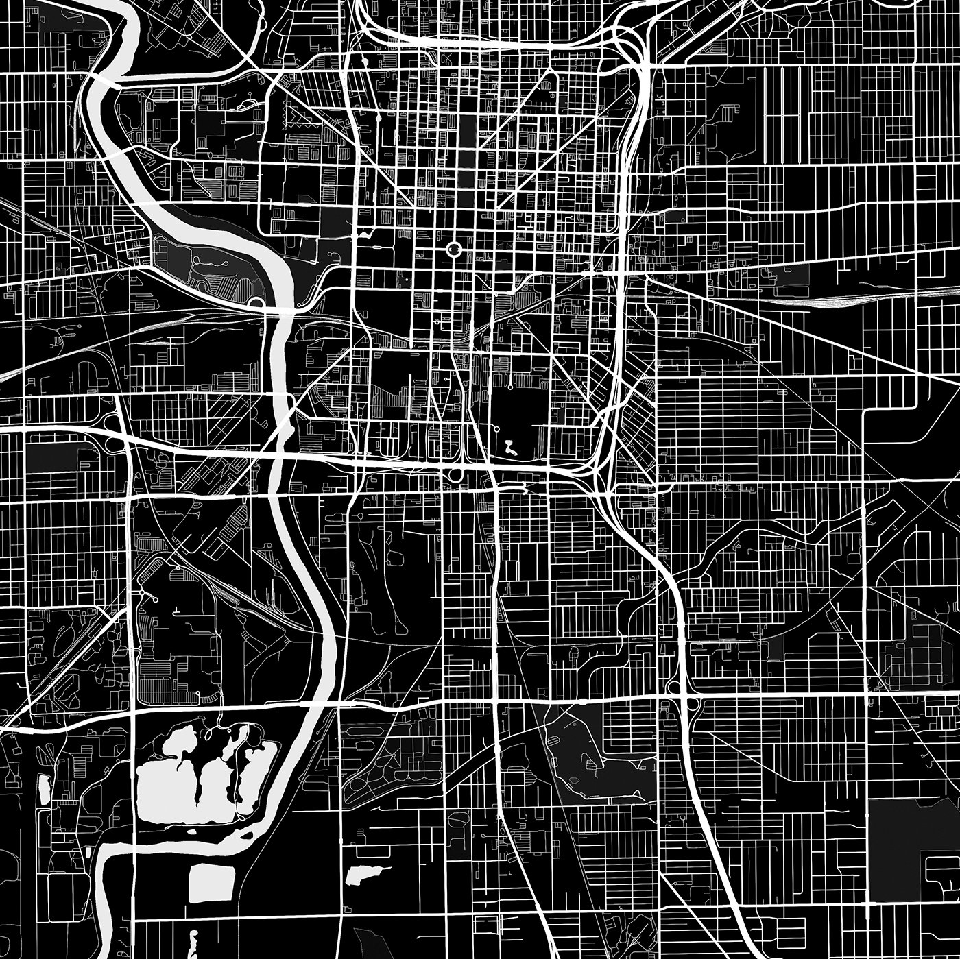 Indianapolis Map Print, Indianapolis Map Download, City Map ...