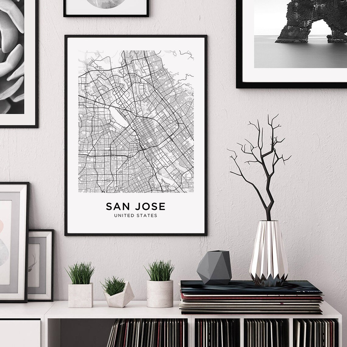 San Jose Map Print San Jose Map Download City Map San Jose - Etsy
