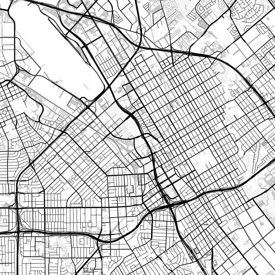 San Jose Map Print San Jose Map Download City Map San Jose - Etsy