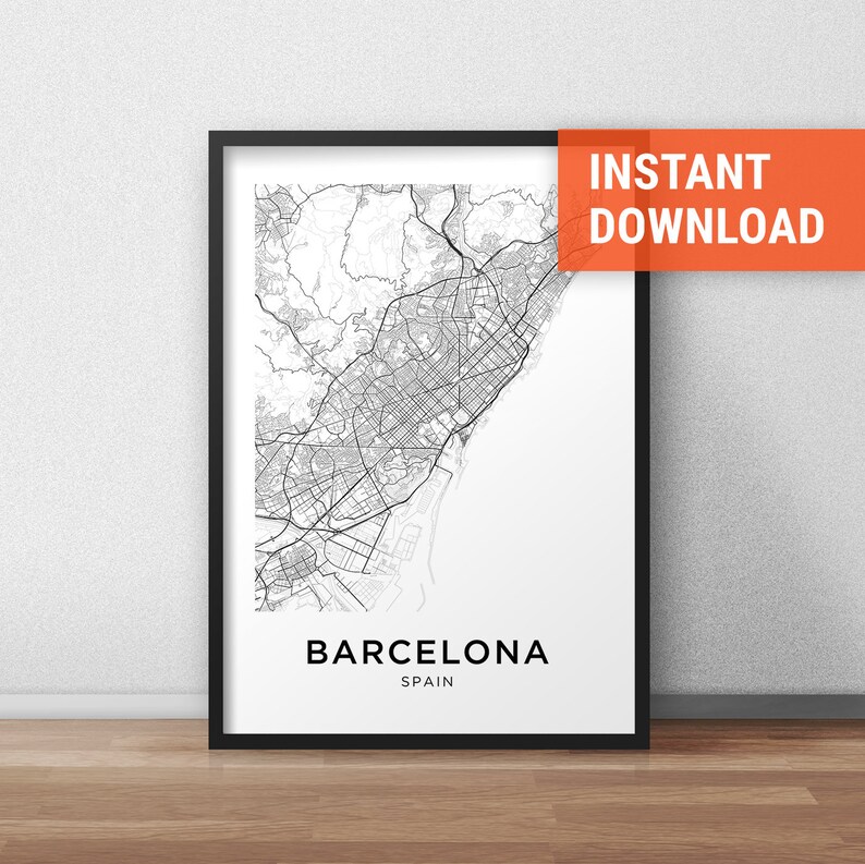 Barcelona Map Print Barcelona Map - Il 794xN.1471914136 9blm 