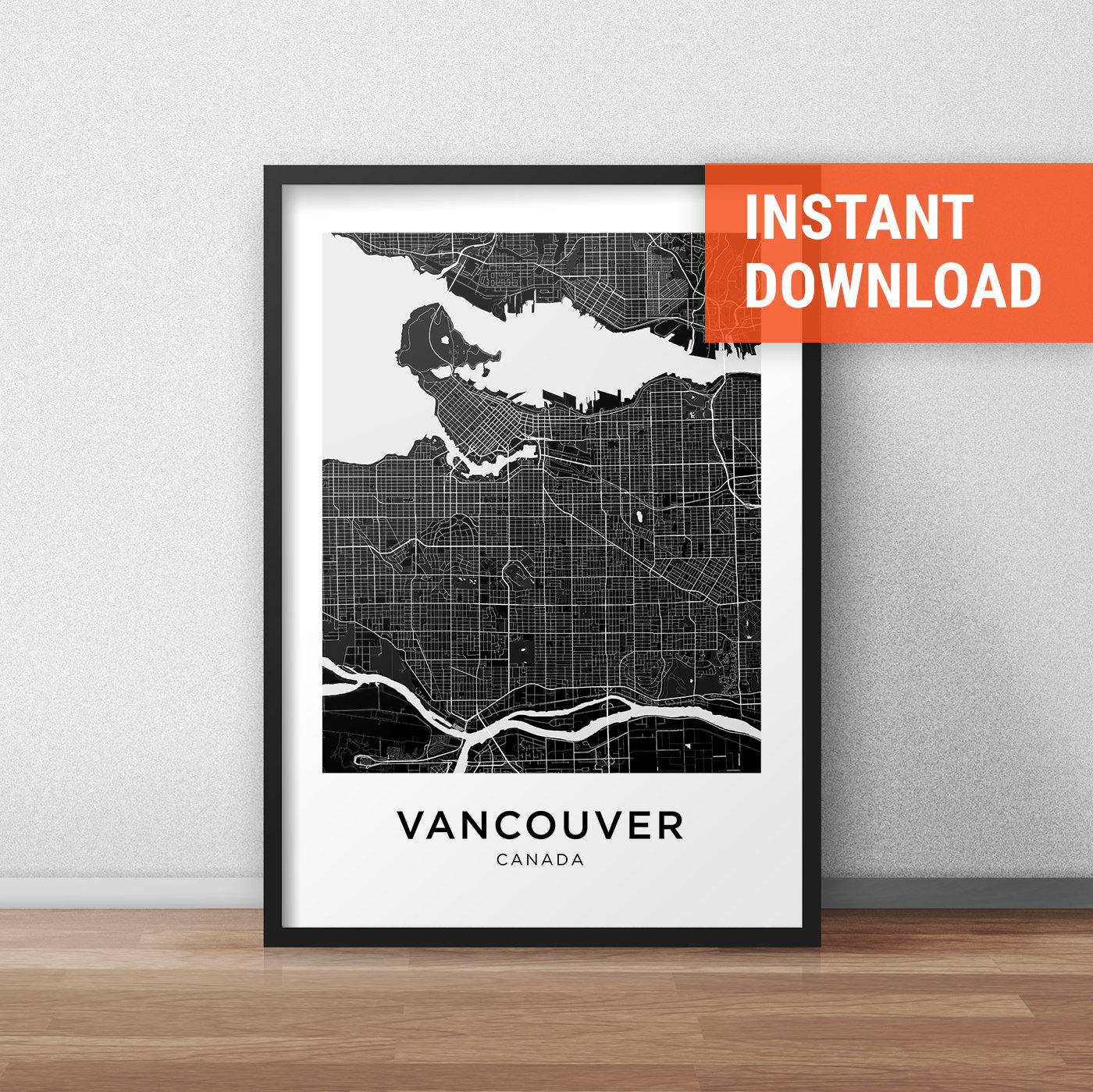 Vancouver Map Print, Vancouver Map Download, City Map Vancouver ...