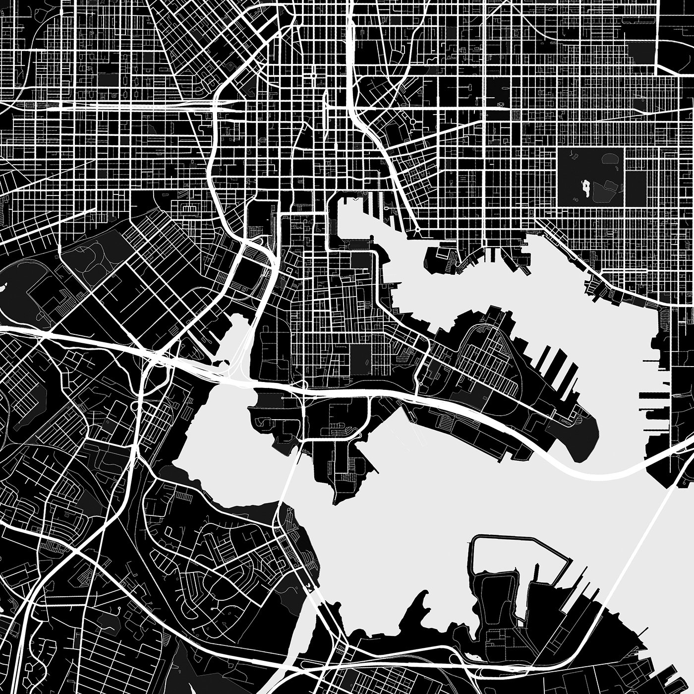 Baltimore Map Print, Baltimore Map Download, City Map Baltimore ...