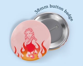 Buffy Badge | Vampire Badge | 90s icon badge | Buffy in Hell Badge | Feminist Halloween Gift | Halloween Present