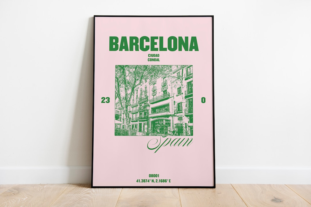 Barcelona Poster | Barcelona City Print | Travel Poster | Barcelona