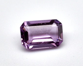 Améthyste taille émeraude, pierre de naissance de février (5,5 x 3,5 mm)