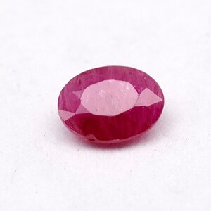 Rubin (Burma) Oval Brillantschliff Edelstein, Natur unbehandelt, 3,7 X 3,0 mm, 0,35 ct, hervorragende Qualität, Schmuckzubehör, Handwerk, Handwerk,