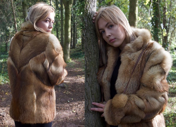 1970s woman’s vintage fur coat