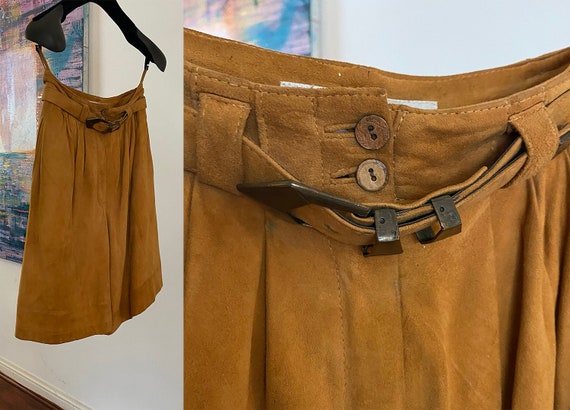 1970s BeeCee Suede culottes Size 10