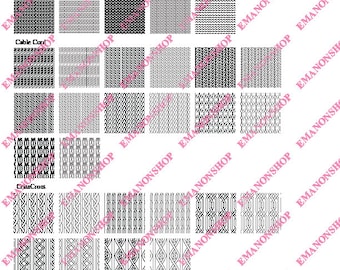 80+ Sweater Cable Knit Swatch Illustrator (AI) File  |  Fashion Design Texture Pack  |  Abode Illustrator Design Tool