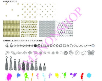 20+ Brushes Fashion Fabric Textures and Accessory Adobe Illustrator (AI) File