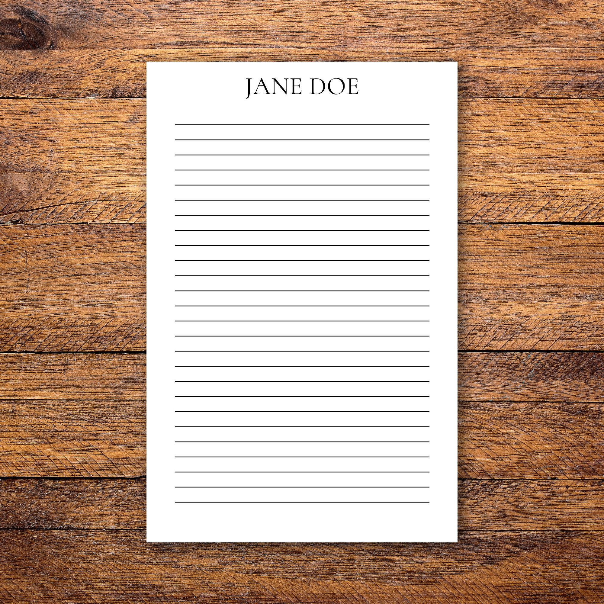 Personalized Note Pad Custom Stationary Writing Pad Etsy