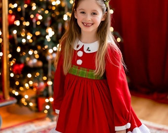 Girls Christmas dress,Santa baby dress, Mrs. Claus costume, toddler christmas dress,Christmas photo prop, family Christmas photos