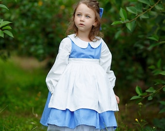 Belle Everyday Blue Provincial Dress, Belle toddler dress