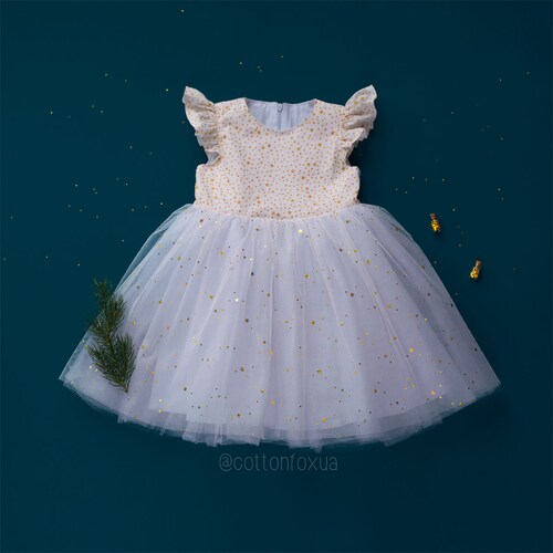 white mesh dress with gold stars Gold Glitter Star Mesh Dress