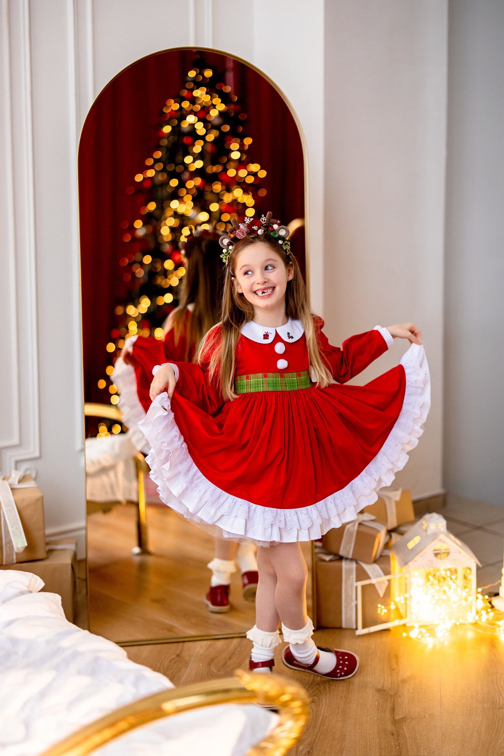 girls santa dress AIMAOMI Christmas Claus Clothes Suit Baby Girl Christmas Dress Newborn Girl Christmas Outfit (Red, 12-18 Months): Clothing, Shoes & Jewelry quality materials Girls Christmas Dress: Santa Baby