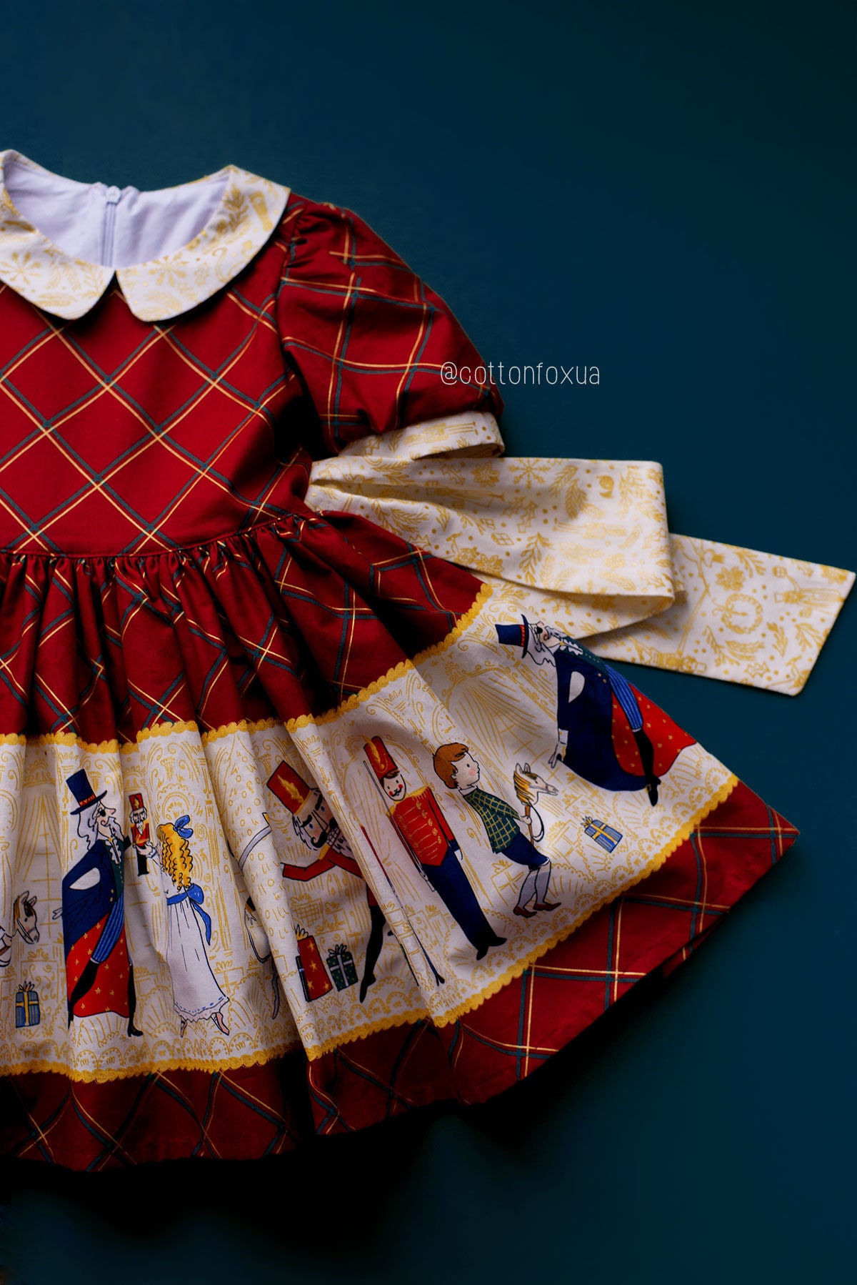 Nutcracker Baby Girl Dress Red Plaid Christmas Toddler Dress Etsy