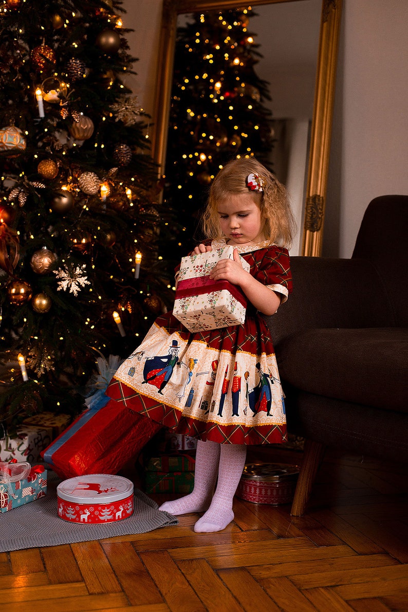 Nutcracker Baby Girl Dress Red Plaid Christmas Toddler Dress Etsy