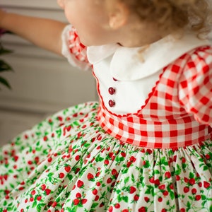 Handmade Strawberry Toddler Dress with Red Bow – Cute Summer Sundress for Girls