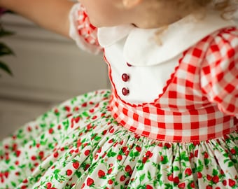 strawberry 1st birthday dress Berry First Birthday Outfit Puff Sleeve, Personalized Girl Strawberry Clothes Set, Sweet One Baby Dress, Cake Smash Photoshoot