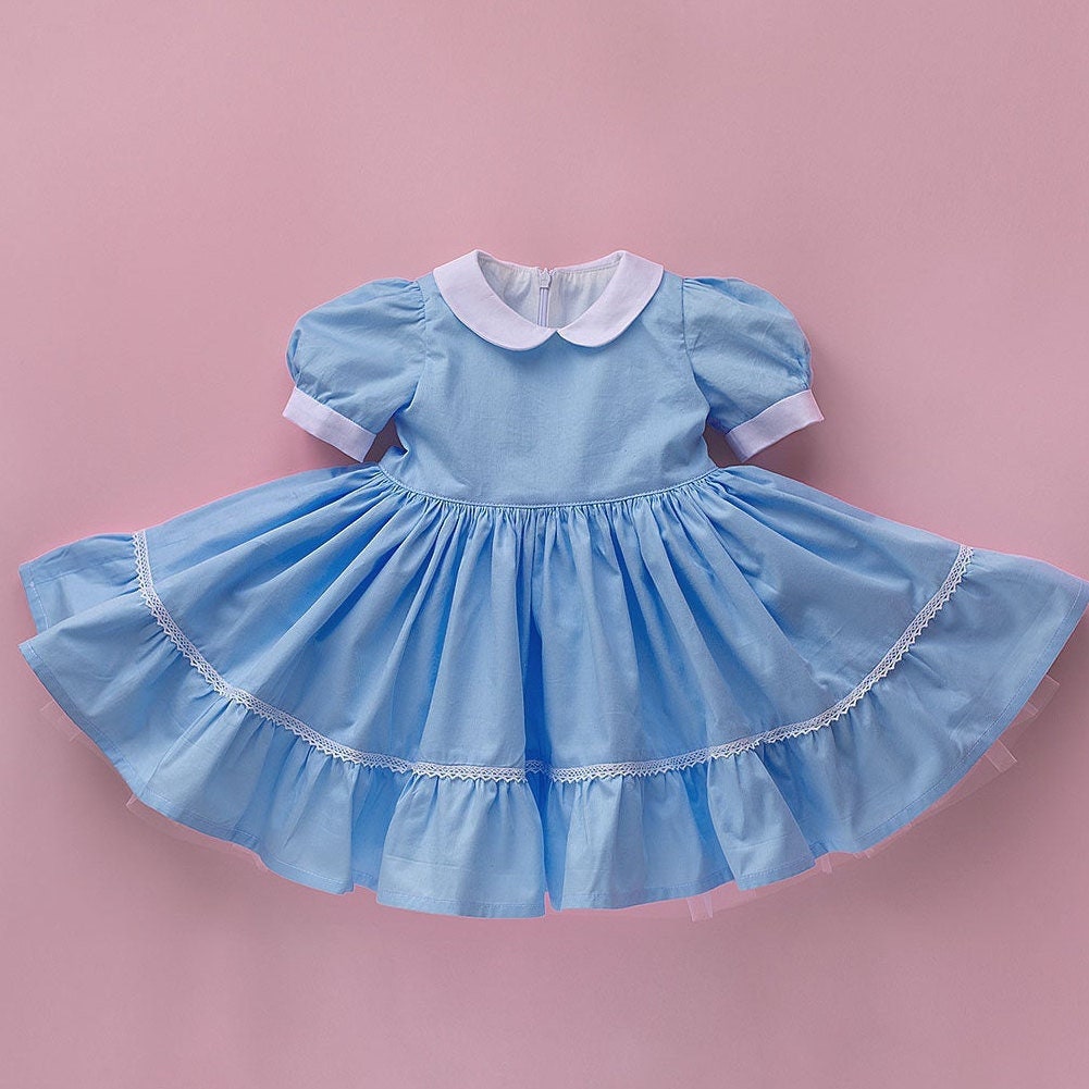 Alice in wonderland baby girl costume, Blue dress for onederland birthday Alice in wonderland baby girl costume, Blue dress for onederland birthday