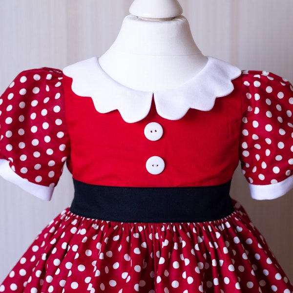 Vestido de Minnie Mouse, traje de cumpleaños de Minnie Mouse, cosplay de Minnie, disfraces de Halloween