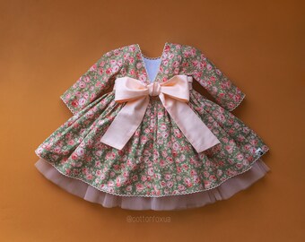 Blumenmädchenkleid, Florales Partykleid, Ostern Babykleid