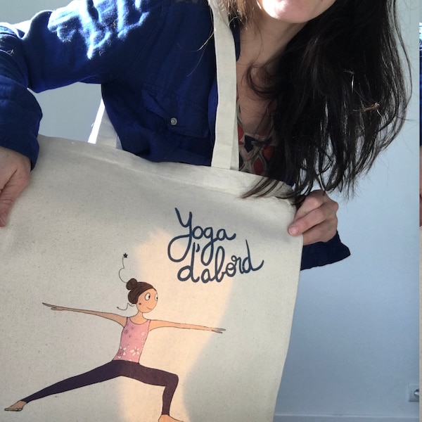 Sac en toile  illustré YOGA