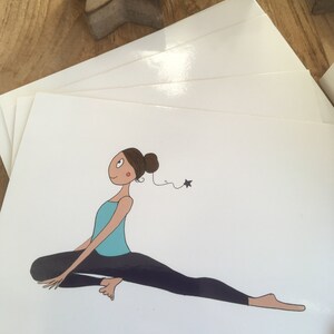 Lot de 5 Yoga*Cartes Postales  "Ema" avec enveloppes