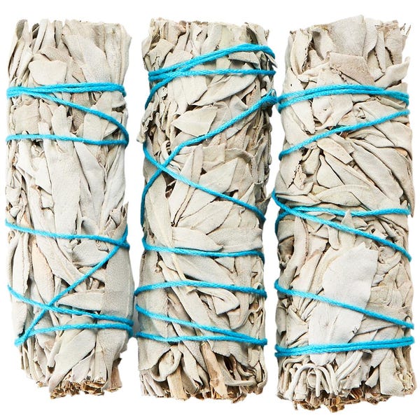 White Sage Smudge Sticks 4" (inch) California Sage Bundles for Smudge Kits & Smudging, Cleansing Your Home and Negative Energy