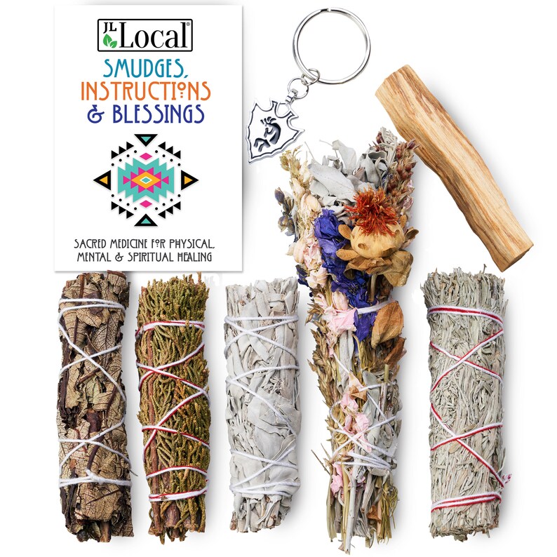Sage Smudge Kit White Sage Bundle Blue Sage Flower Sage Etsy