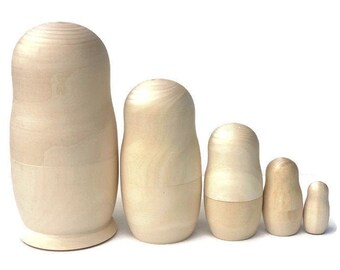 unpainted nesting dolls wholesale