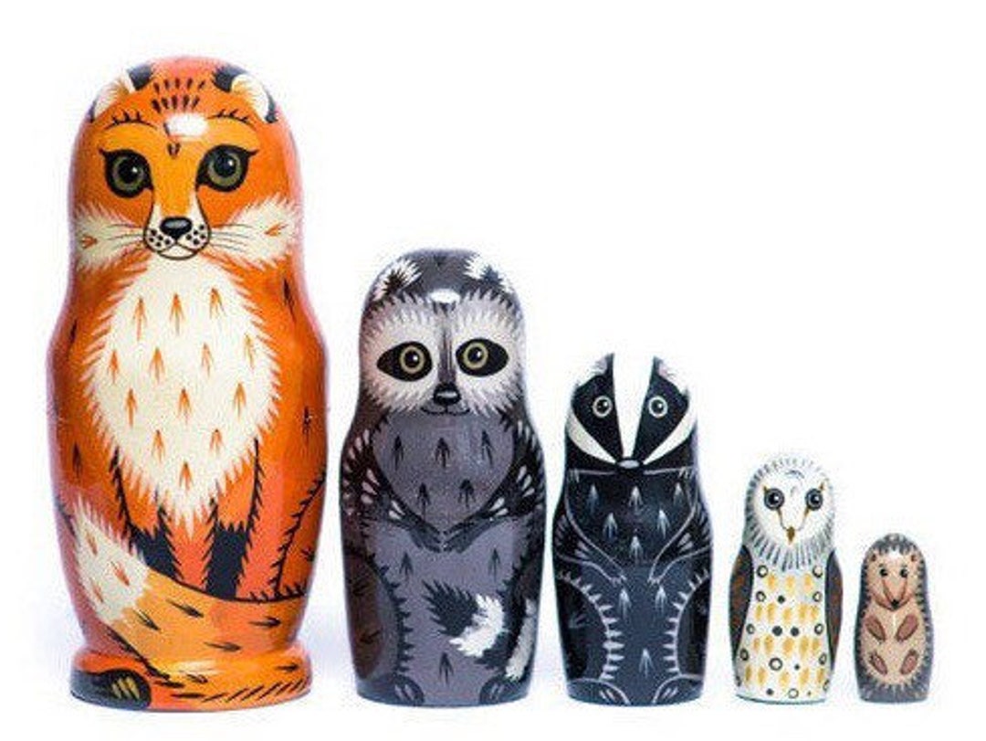 Nesting Dolls for Kids Woodland Animals Creatures - Etsy Nesting Dolls for Kids Woodland Animals Creatures - Etsy