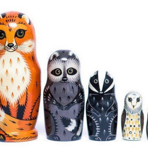 animal russian nesting dolls