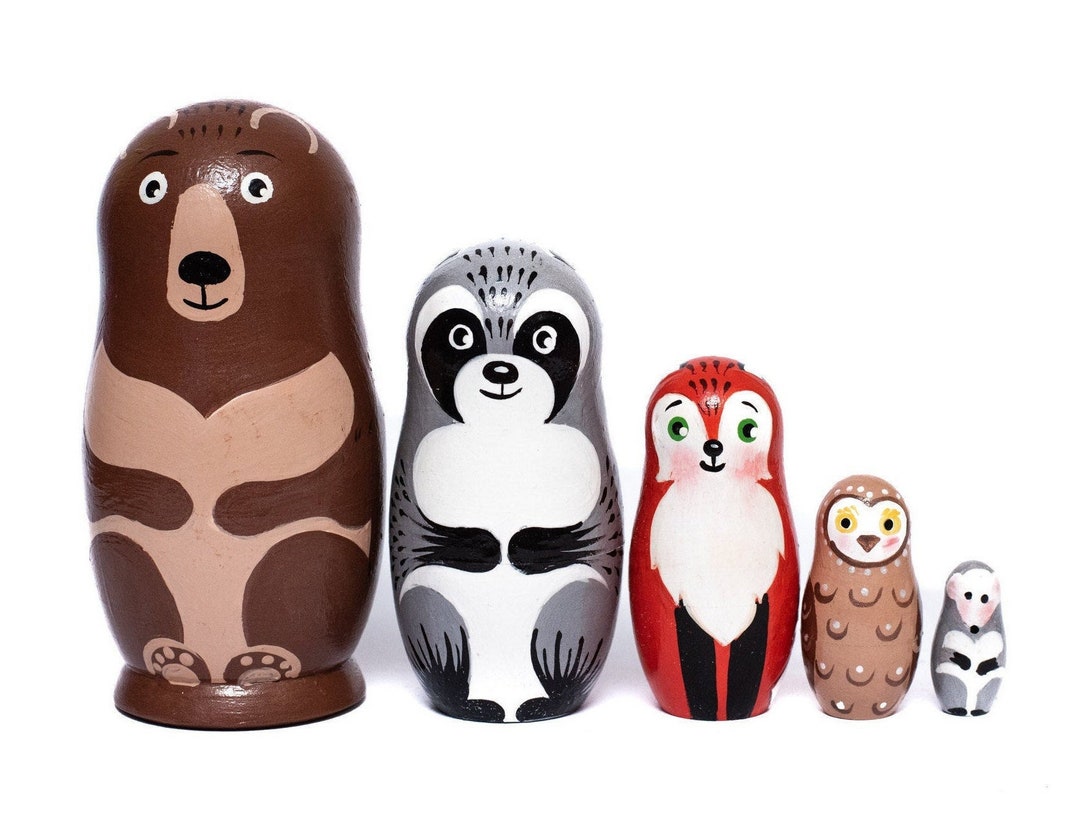 NEW Animal Nesting Dolls for Kids Developing Toy for Kids Etsy