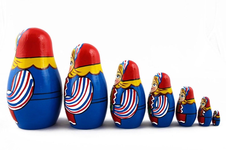 Nesting dolls Traditional Dutch Costume Handmade Wooden Toy Etsy