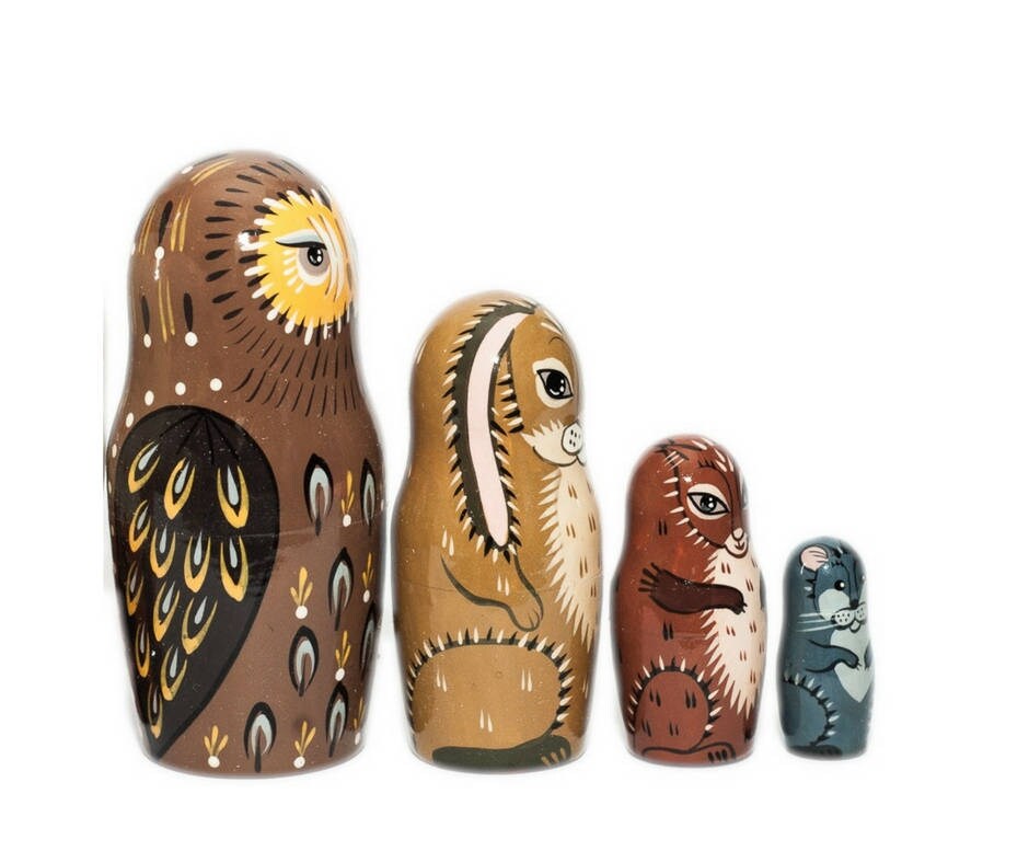 Nesting Dolls for Kids Animals Nesting Doll Developing Toy Etsy