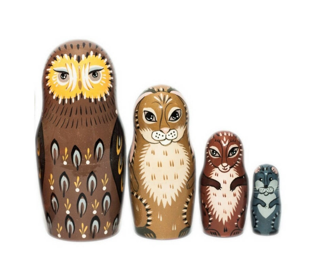 Nesting Dolls for Kids Animals Nesting Doll Developing Toy Etsy